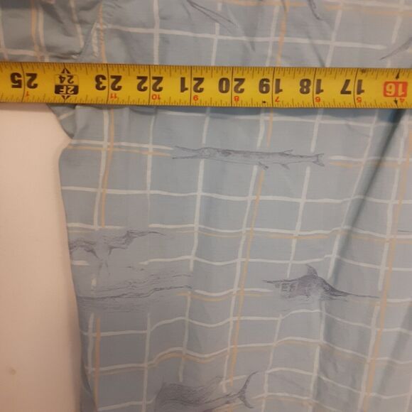 Columbia Shirt Mens XL River Lodge Button Up Blue All Over Fish Print Camp AOP - Picture 7 of 8